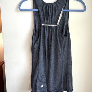 Lululemon Dark Grey Ruffle Tank
